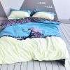 Navy Blue White Aqua Purple and Pink Ballerina Butterfly and Neon Rainbow Polka Dot Print Colorful Full Size Bedding Sets