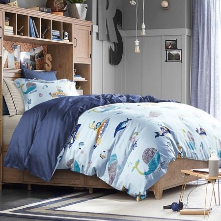 Funky Kids Ocean Themed Whale Shark and Submarine Print Twin, Full Size Bedding Sets