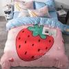 Hipster Strawberry Print Cute Style Funky Girls Twin, Full Size Bedding Sets