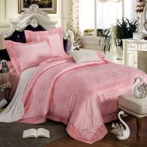 Pink Indian Pattern Sequin Luxury Feminine Full, Queen Size Bedding Sets