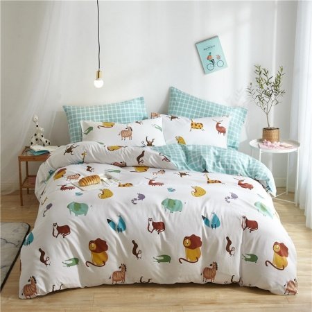Cartoon Zoo Animal Twin, Full, Queen Size Bedding Sets