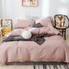 Dusty Pink Grid Print Soft Trendy Simply Twin, Full Size Bedding Sets