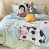 Funky Cow Cute Anime Style Twin, Full Size Bedding Sets