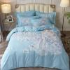 Blue and White Fairy and Flower Elegant Full, Queen Size Bedding Sets