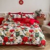Red Rose Romantic Oriental Style Full, Queen Size Bedding Sets