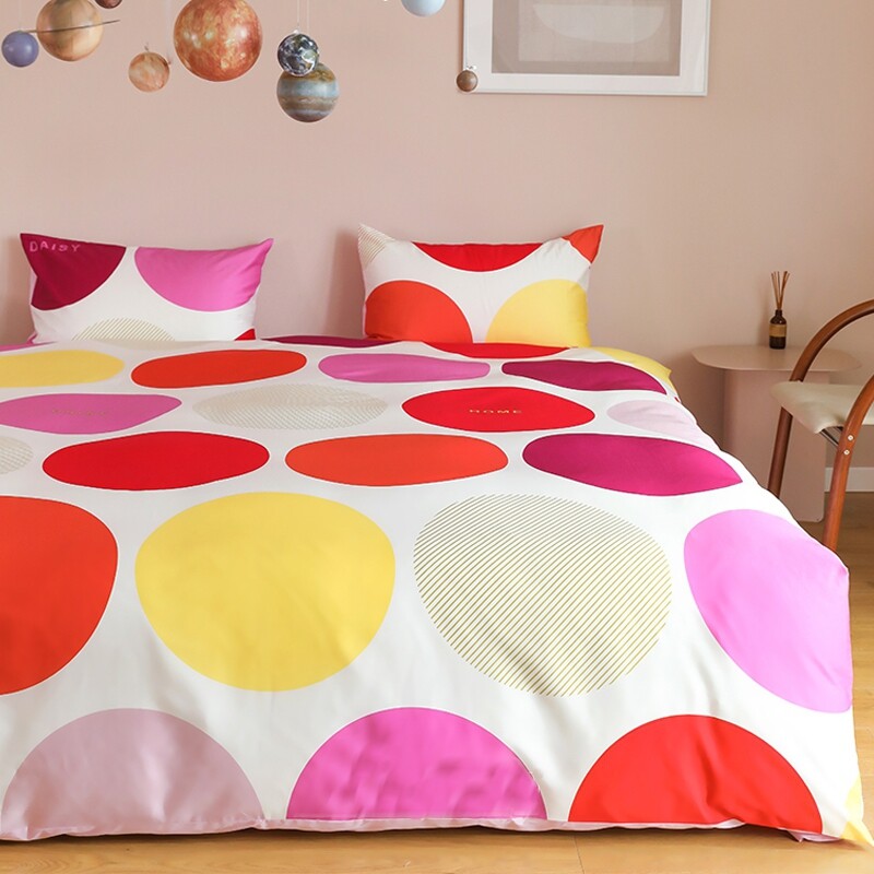 Colorful Polka Dot Trendy Hipster Full, Queen Size Bedding Sets