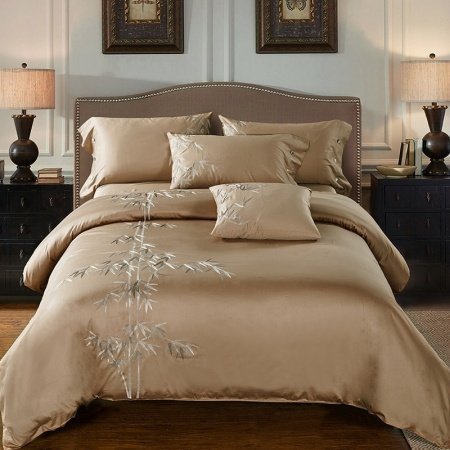 Rustic Chic Bamboo Pattern Old World Soft Full, Queen Size Bedding Sets