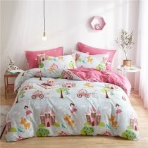 Girly Princess Style Castle and Angel Twin, Full, Queen Size Bedding Sets