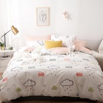 Modern Chic Rain and Cloud Hipster Kids Twin, Full Size Bedding Sets