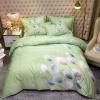 Green Pink and Purple Beautiful Foxtail Grass French Country Chic Glam Style Full, Queen Size Bedding Sets