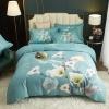 Tiffany Blue and White Lily Flower Bright Tropical Rustic Chic Beautiful Full, Queen Size Bedding Sets