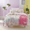 Hot Pink Yellow and Green Pineapple Print Vintage Shabby Chic Cute Style 100% Cotton Twin, Full Size Bedding Sets for Girls