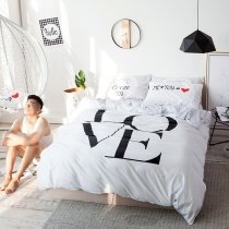 Trendy Black and White Monogrammed Hipster Style Twin, Full Size Bedding Sets for Tween, Kids, Boys