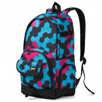 Oversized Oxford Senior Large Preppy Campus Book Bag Hot Pink Black Aqua Blue Geometric Mosaic Print Girls High School Backpack