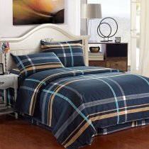 Kids Teen Boys Plaid Masculine Simply Twin, Full Size Bedding Sets