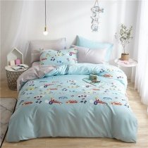 Kids and Boys Cartoon Go Kart Twin, Full, Queen Size Bedding Sets