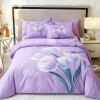 Purple Tulip Elegant Beautiful Full, Queen Size Bedding Sets