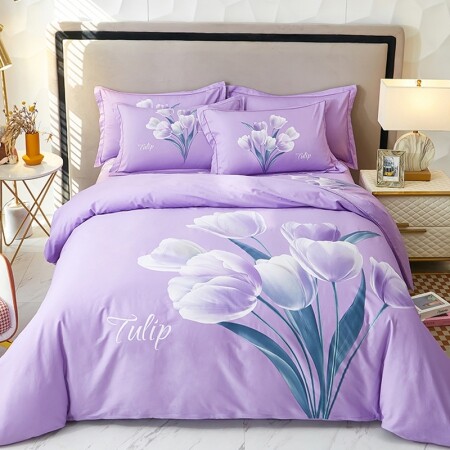 Purple Tulip Elegant Beautiful Full, Queen Size Bedding Sets
