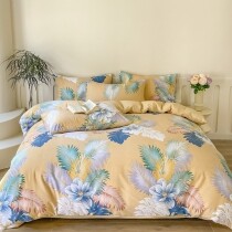 Tropical Leaf Oriental Style Exotic Full, Queen Size Bedding Sets