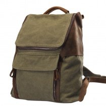 Olive Green Canvas Trendy Korean Preppy Style Satchel Contracted Durable Casual Travel Bag Zipper Hasp Boy Medium Bucket School Backpack