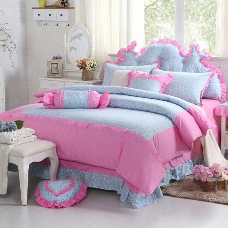 Girls Hot Pink and Tiffany Blue Feminine Feel Princess