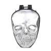 Metallic Silver Leather Spike Rivet Studded Cool Men Travel Backpack Punk Rock and Roll Style Embossed Skull-shaped School Book Bag