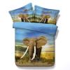Kids Elephant Print 3D Design Jungle Animal Twin, Full, Queen, King Size Bedding Sets