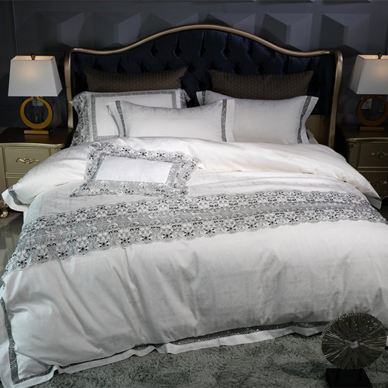 Romantic Shabby Chic Black White and Gray Vintage Victorian Lace Noble