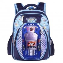 Deep Blue and Turquoise Oxford Cool Boys Pupil Preppy Book Bag Unique Cartoon Character Kids School Campus Backpack