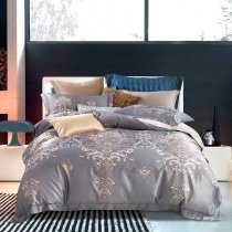 Taupe Gray Gold Green and Beige Victorian Gothic Tribal Print Retro Shabby Chic Rustic Western Style Adults Full, Queen Size Bedding Sets