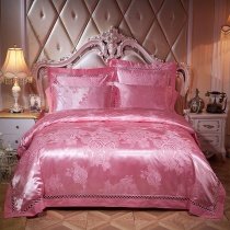 Girls Hot Pink Victorian Rose Pattern Girly Sparkle Romantic Beautiful Luxury Full, Queen Size Bedding Sets