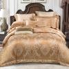 Metallic Gold Glam Style Victorian Gothic Pattern Royal Style Jacquard Full, Queen Size Bedding Sets