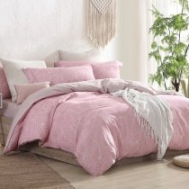 Fancy Pale Pink and White Vintage Leaf Unique Style Abstract Bedding Sets