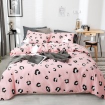 Girls Pink and Black Leopard Print Modern Chic Sexy Bedding Sets