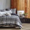 Black and White Houndstooth Luxury Modern Chic Full, Queen Size Bedding Sets