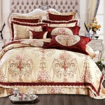 Noble Excellence Tribal Pattern Victorian Style Shiny Full, Queen Size Bedding Sets