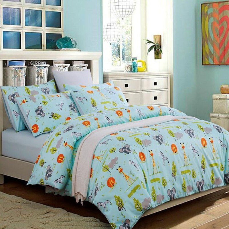 Kids Forest Animal Themed Twin, Full, Queen Size Bedding Sets