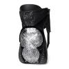 Black Embossed Leather Silver Owl Pattern Masculine Travel Backpack Punk Style Spikes Skull Rivet Studded School Book Bag with Hat