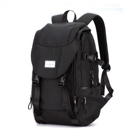 Oversized Plain Black Oxford Boys Preppy School Campus Book Bag Stylish Sewing Pattern Korean Style Large Flap Travel Laptop Backpack