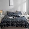 Black and White Plaid Print Vintage Simply Transitional Full, Queen Size Bedding Sets