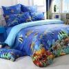 Ocean Blue Colorful Marine Life 3D Undersea World Fish and Coral Reef Print Girls, Boys, Kids 100% Cotton Twin, Full, Queen Size Bedding Sets