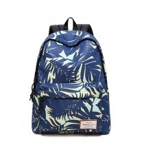Preppy Style Polyester Junior Middle School Campus Book Bag Tropical Hawaiian Botanical Leaf Print Boys Casual Travel Backpack