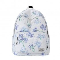 Oversized Oxford Senior Preppy Compus Book Bag Purple Beige Green Floral Print Girls Anti Theft High School Backpack