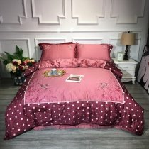 Luxury Polka Dot and Indian Pattern Noble Excellence Full, Queen Size Bedding Sets