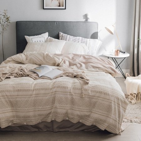 Trippy BOHO Style Abstract ZigZag Stripe Full, Queen Size Bedding Sets