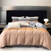 Orange and Gray Striped Trendy Soft Full, Queen Size Bedding Sets