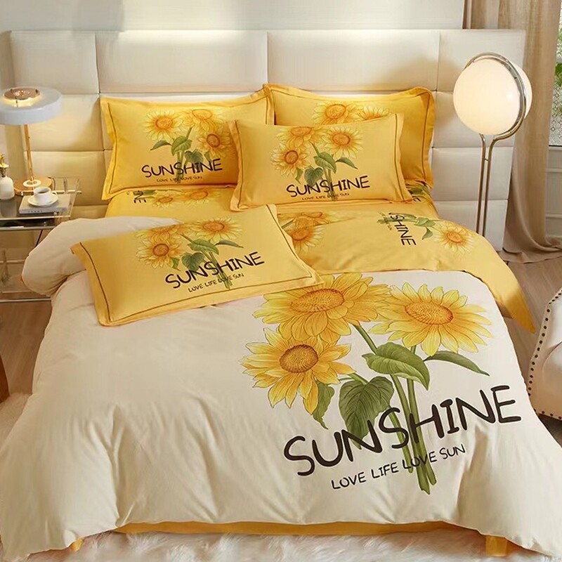 Bright Sunflower Rustic Chic Soft Full, Queen Size Bedding Sets