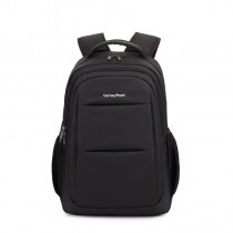 Plain Black Water-proof Oxford Preppy Style School Backpack Vogue Casual Business 14 Inch Laptop Bag Quilted Unisex Satchel