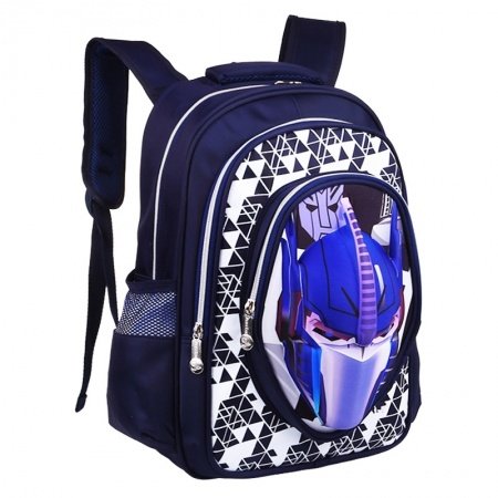 Dark Blue White Oxford Cool Boys Pupil Preppy Book Bag Personalized Cartoon Character Kids School Campus Backpack