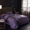 Plain Purple Scalloped Boutique Shabby Chic Full, Queen Size Bedding Sets